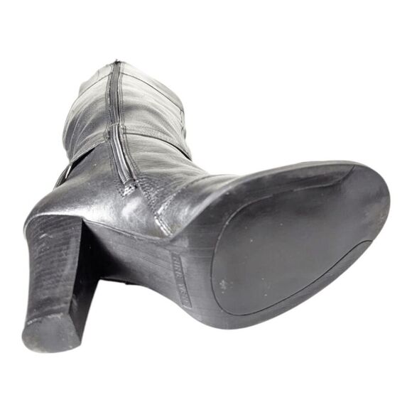 NINE WEST Happiest Black Leather Harnessed Knee High Boot Size 7M - Picture 8 of 9